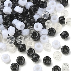 600 個 3 色のアクリルヨーロッパビーズ  大穴ビーズ  バレル  ミックスカラー  9x6mm  穴：4mm  約200PCS /カラー&nbsp;DIY-YW0006-78