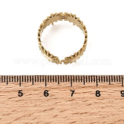 304ステンレススチール指輪  ゴールドカラー  太陽  11.5mm  内径：17mm&nbsp;RJEW-P182-01B-G