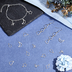 150Pcs 6 Styles 304 Stainless Steel Open Pendants&nbsp;STAS-BBC0009-50