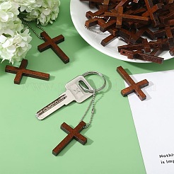 DIY Cross Wood Pendant Decoration Making Kit&nbsp;DIY-GL0004-110