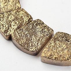 Electroplated Natural Dragon Bone Stone Graduated Beads Strands&nbsp;G-I177-01A