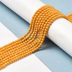 Cubic Zirconia Imitation Pearl Bead Strands&nbsp;ZIRC-P109-03A-08