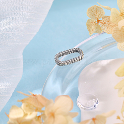 1Pc Sterling Silver Spring Gate Rings&nbsp;STER-BBC0009-55B