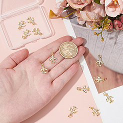 12Pcs Brass Micro Pave Clear Cubic Zirconia Pendants&nbsp;KK-ME0001-52