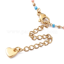 Glass Seed Beaded Link Bracelet Making&nbsp;AJEW-JB00921-05