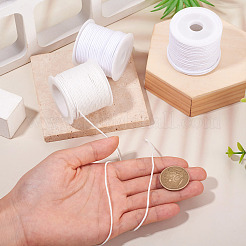 40m 3種類のワックスコットンコード  多層丸紐  プラスチックスプール付き  ホワイト  1~2mm&nbsp;YC-TA0001-10