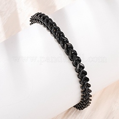 304 Stainless Steel Cuban Link
Chain Bracelets for Women Men&nbsp;BJEW-F527-07EB