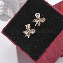 真鍮製フープピアス  エナメル  鉛フリー＆カドミウムフリー  長持ちメッキ  ラックめっき  蝶  プラチナ  12x13mm&nbsp;EJEW-R016-10P-01