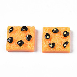 不透明なエポキシ樹脂カボション  模造食品  パン  オレンジ  20.5x18.5x7.5mm&nbsp;CRES-S358-49
