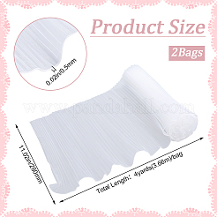 オーガンジーフラワーブーケラッピングペーパー2袋  ホワイト  278x0.5mm&nbsp;DIY-GF0009-61B-03