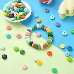 100Pcs 25 Styles Rondelle Food Grade Eco-Friendly Silicone Abacus Beads&nbsp;SIL-YW0001-36