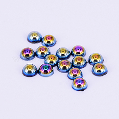 ABSプラスチックパール調ビーズ  半円  カラフル  1：5x2.5mm  約200個/袋&nbsp;KY-CJC0003-01D