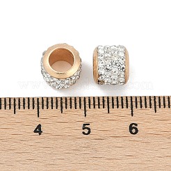 Alloy Rhinestone Clay Pave Beads&nbsp;ALRI-D300-01G-03