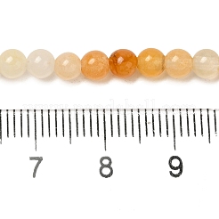 天然石トパーズ翡翠ビーズ連売り  ラウンド  4mm  穴：1mm  約85~90個/連  15インチ&nbsp;G-K153-B22-4mm