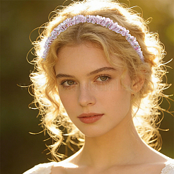 Silk From Silkworms Hair Bands&nbsp;OHAR-WH0033-019A