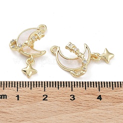 Brass Cubic Zirconia Pendants&nbsp;KK-M259-03G
