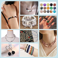 750Pcs 15 Styles Natural Mixed Germstone Beads&nbsp;G-ME0001-03