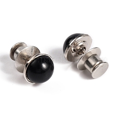 ジーンズ用のスケーラブルで取り外し可能なボタンピンの合金とプラスチックビーズ  ブラック  17.5x11mm&nbsp;DIY-WH0343-40A