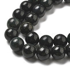 Natura Black Jade Beads Strands&nbsp;G-D0001-06-12mm