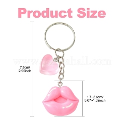 2Pcs Resin Pendants Keychain&nbsp;KEYC-YW00191-01