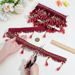 6 Yards Curtain Plastic Beaded Fringe Trim&nbsp;OCOR-PH0007-64B