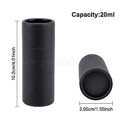DIYクラフト紙包装箱  ペン入れとお茶入れ用  チューブ  ブラック  10.2cm  容量：20ミリリットル&nbsp;CBOX-BC0001-47