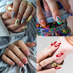 Stainless Steel DIY Nail Art Templates&nbsp;MRMJ-WH0092-026