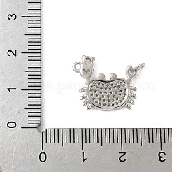 Brass Micro Pave Cubic Zirconia Pendants&nbsp;KK-B148-13P