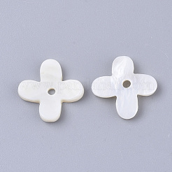 淡水シェルビーズ  花  貝殻色  15x16x3mm  穴：1.6mm&nbsp;SHEL-S276-58