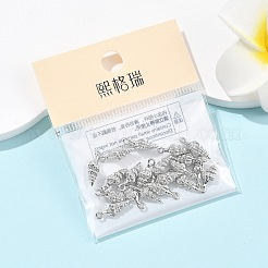 シェグレース真鍮製貝殻型チャーム  カドミウムフリー＆ニッケルフリー＆鉛フリー  プラチナメッキ  13x4x4mm  穴：1.2mm&nbsp;XGR0170P-107P