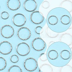 100個の鉄製スプリットキーリング  プラチナ  15x2mm  内径：12mm&nbsp;IFIN-FS0001-65B