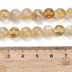 Heated Natural Citrine Beads Strands&nbsp;X-G-C293-A03-8mm
