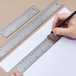 3Pcs 3 Styles Stainless Steel & Cork Rulers&nbsp;AJEW-DC0001-94
