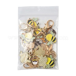 10Pcs 2 Styles Alloy Enamel Pendant Decorations&nbsp;HJEW-FS00090