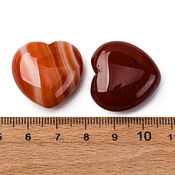 Natural Red Striped Agate/Banded Agate Palm Stones&nbsp;G-B043-02A