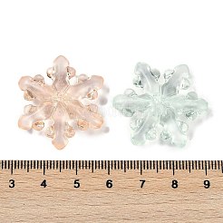 透明なアクリルビーズ  スノーフレーク  ミックスカラー  30.5x8mm  穴：1.6mm  約216個/500g&nbsp;TACR-U008-01A