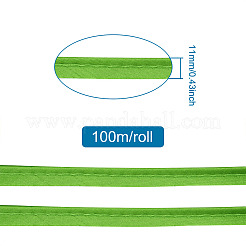ポリエステル繊維リボン  ライムグリーン  3/8インチ（11mm）  100 m /ロール&nbsp;OCOR-TAC0009-08D
