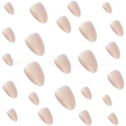 1 Bag ABS Plastic Mermaid Metallic Effect Press On False Nails&nbsp;MRMJ-CP0001-63