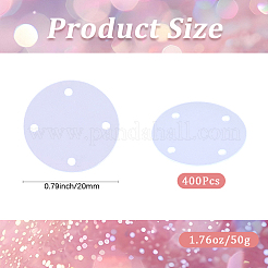 50g 装飾アクセサリー  プラスチック製のスパンコール/スパンコールのマルチ連リンク  フラットラウンド  クリアAB  20mm  約400個/50g&nbsp;KY-CY0001-10B