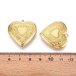 304 Stainless Steel Locket Pendants&nbsp;STAS-N111-08G