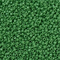 MIYUKIデリカビーズ小  シリンダー  日本製シードビーズ  15/0  （dbs0724)不透明な緑  1.1x1.3mm  穴：0.7mm  約175000個/袋  50 G /袋&nbsp;SEED-X0054-DBS0724