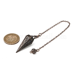 Rack Plating Brass Cone Dowsing Pendulum Pendants&nbsp;AJEW-G064-01
