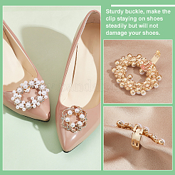 4Pcs 2 Styles Flower/Oval Alloy Rhinestone Detachable Shoe Buckle Clips&nbsp;FIND-FG0003-15