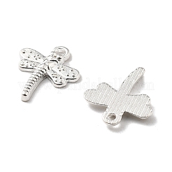合金のチベット風チャーム  トンボ  銀  鉛フリー及びカドミウムフリー  18x15x2mm  穴：1.5mm&nbsp;K08QE021