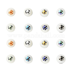 80Pcs 8 Colors Christmas Opaque Glass Beads&nbsp;EGLA-YW0001-02