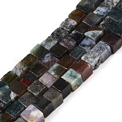天然石インディアン瑪瑙ビーズ連売り  キューブ  6~7x6~6.5x6~6.5mm  穴：1mm  約60~61個/連  15~15.366''（38.1~39センチメートル）&nbsp;G-T139-6x6-13A