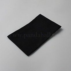 キャンバス生地のオーガナイザーバッグ  長方形  ジッパー付き  ブラック  20x12.5x0.25cm&nbsp;AJEW-WH20018-276B