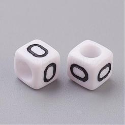 Acrylic Horizontal Hole Letter Beads&nbsp;PL37C9308-O