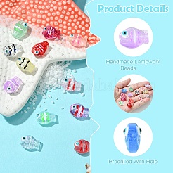 14Pcs 14 Colors Glass Beads&nbsp;LAMP-CJ0002-11