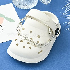 ヒップホップスタイルのステンレススチール製シューチェーン6個、3スタイル  スプリングゲートリング付き  靴の装飾アクセサリー用  混合図形  210~260mm  2個/スタイル&nbsp;FIND-CJ0003-91